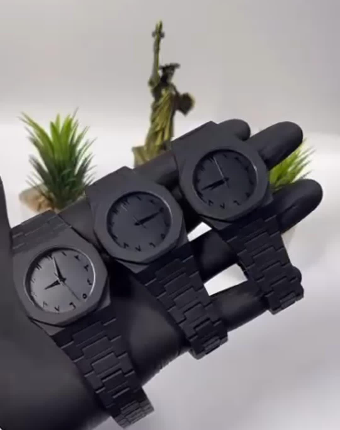 Black Arabic Digital Men's aura Watch