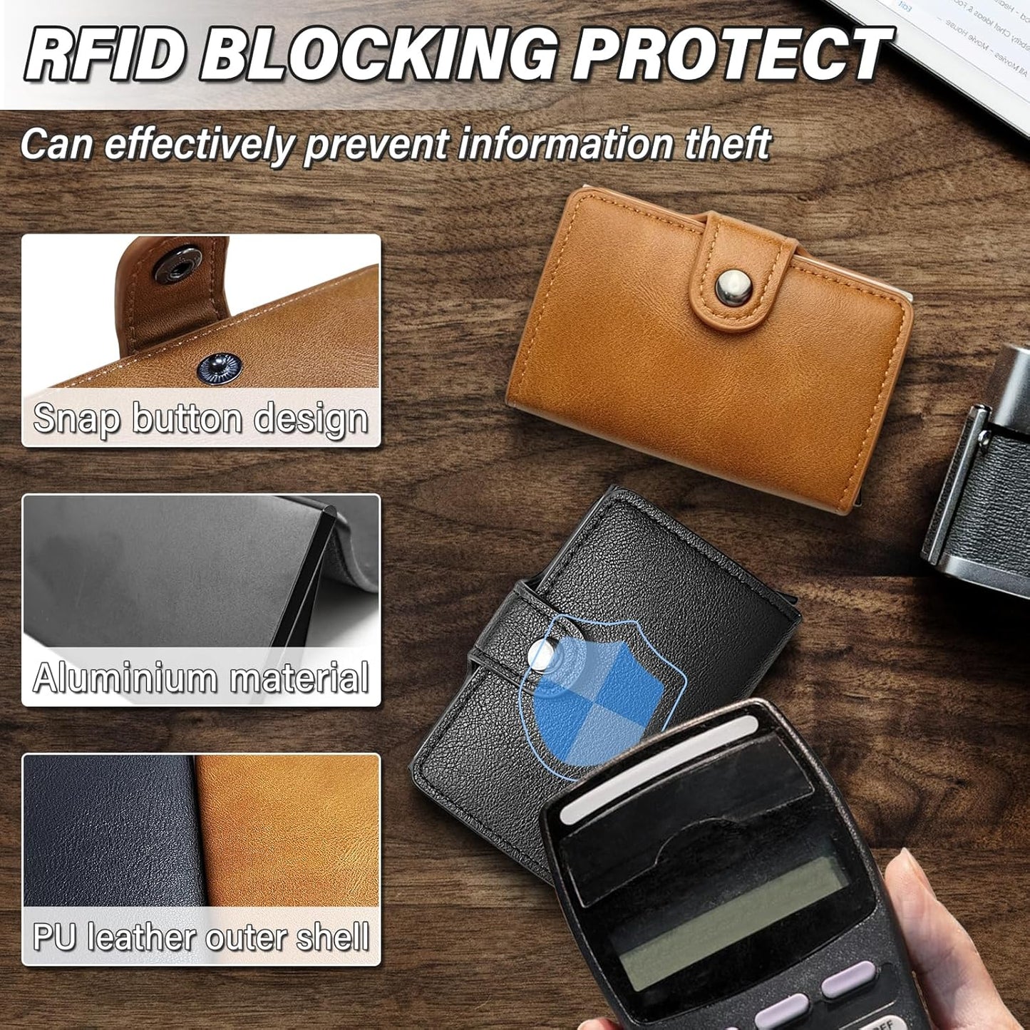 Mens card holder popup wallet