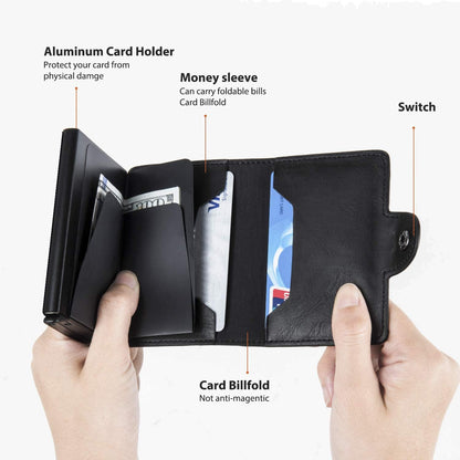 Mens card holder popup wallet