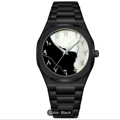 Black Arabic Stone Dial Aura Watch