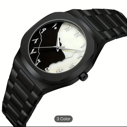 Black Arabic Stone Dial Aura Watch