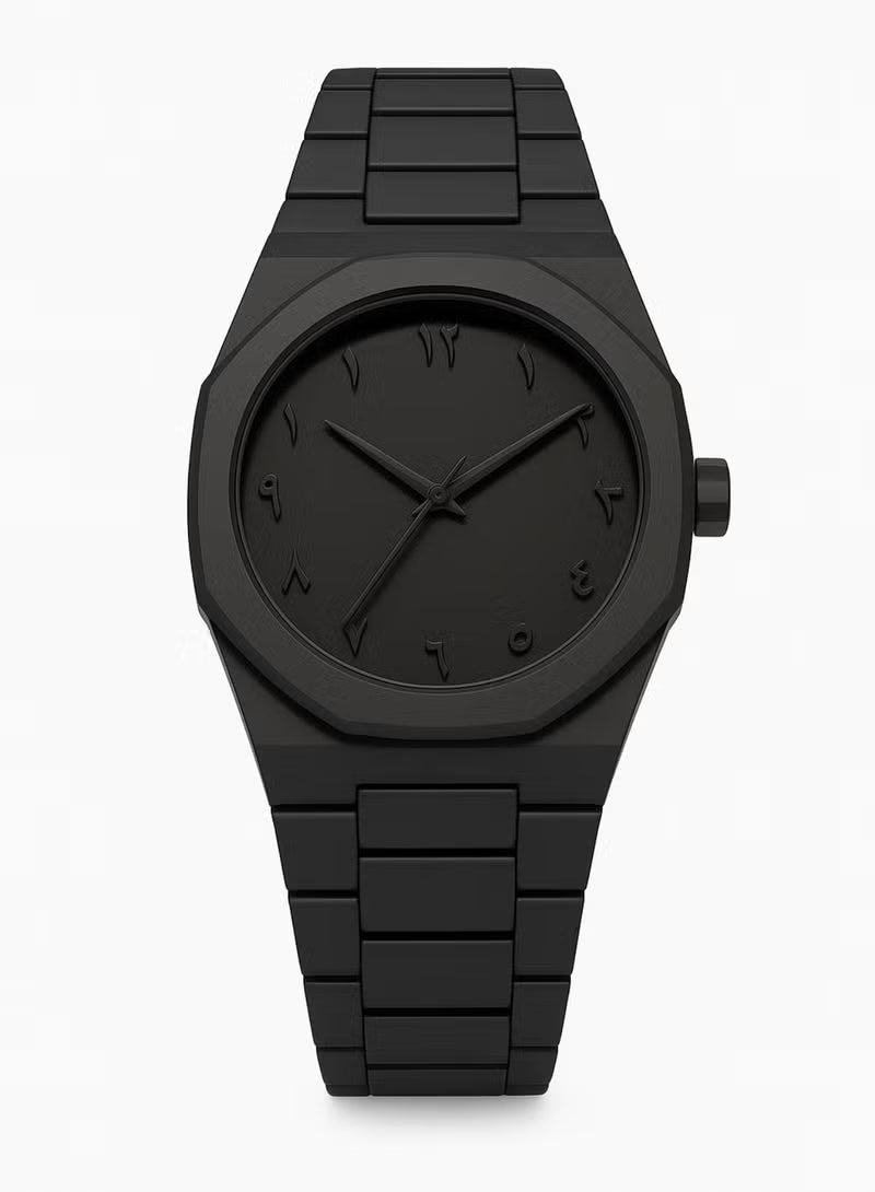 Black Arabic Digital Men's aura Watch